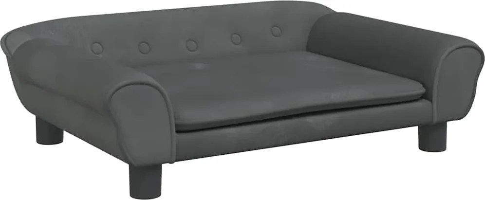 vidaXL Canapea pentru copii, gri închis, 70x45x26 cm, catifea