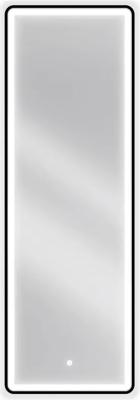 Mexen Coro oglindă de baie iluminată 50 x 150 cm, LED 6000K, antiaburire, cadru negru - 9817-050-150-611-70