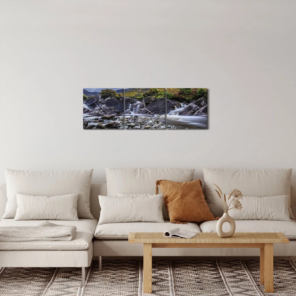 Tablou - Apă curgătoare (cu ceas) (90x30 cm)