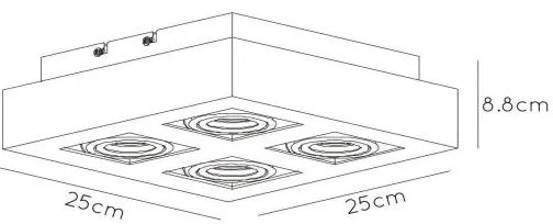 Spot LED Lucide 09119/21/30 XIRAX 4xGU10/5W/230V alb