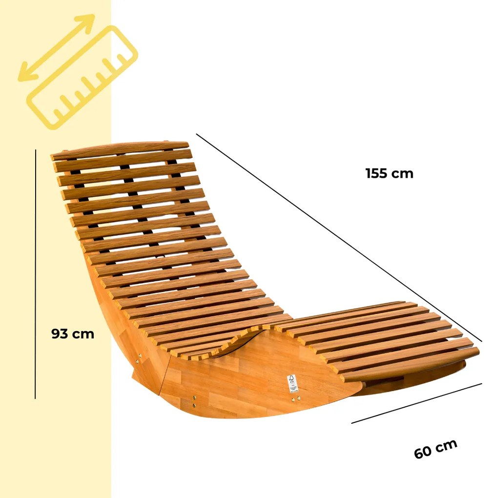 Leagăn BALI,155x60x93cm, maro natural Casaria
