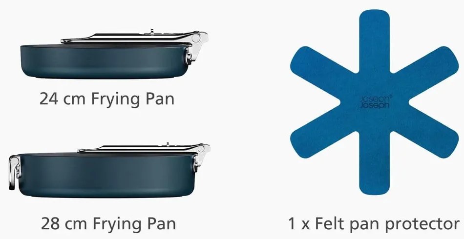 Tigăi cu suprafață ceramică 2 buc. Space – Joseph Joseph