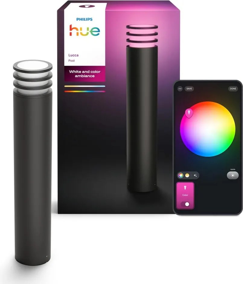 Philips Hue LUCCA - lampă LED RGB dimabilă pentru exterior, 1x E27, 8,1 W, 230 V, IP44
