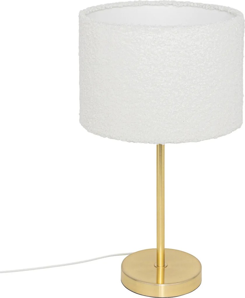 Lampa de masa TINA cu abajur boucle, inaltime 49 cm