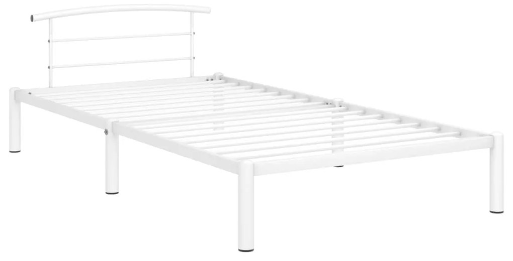 284651 vidaXL Cadru de pat, alb, 100 x 200 cm, metal