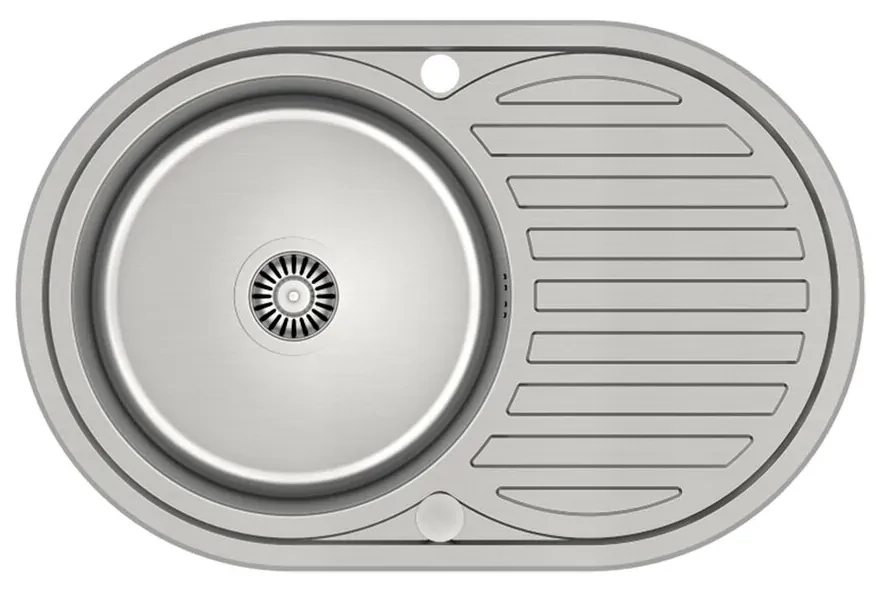 Chiuveta inox incastrata Quadron Pop Tom 211 inox satinat 77x50 cm
