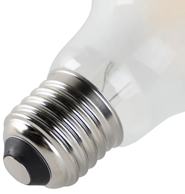 Set de 5 becuri LED cu filament E27 A60 sticlă mată 4W 450lm 2700K