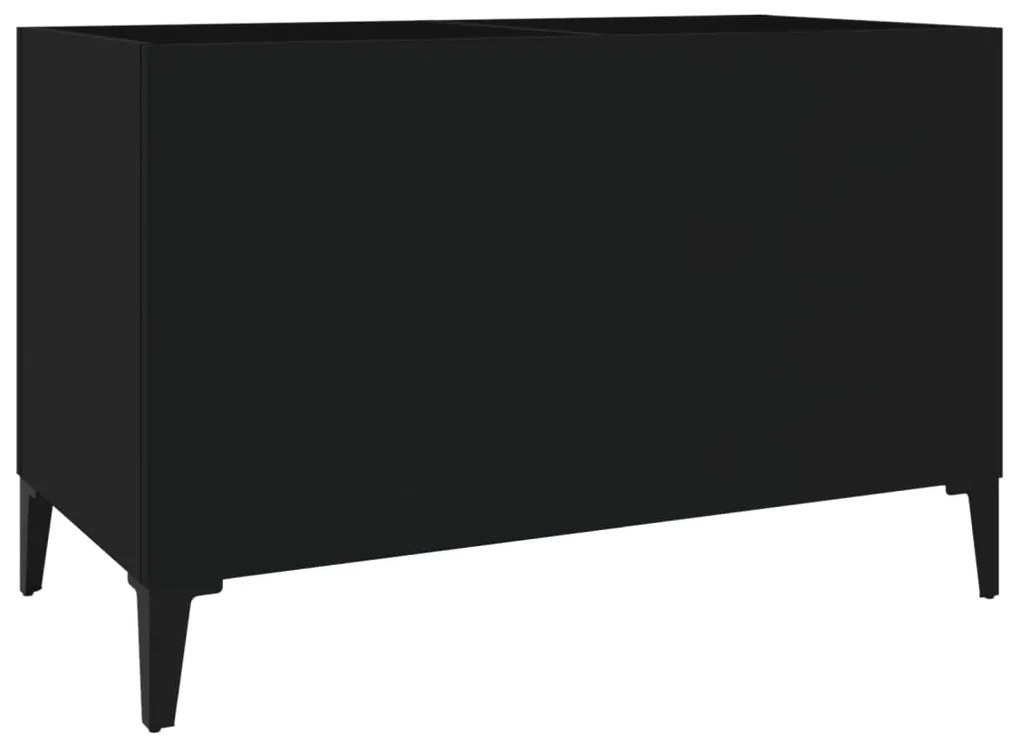831966 vidaXL Dulap pentru discuri, negru, 74,5x38x48 cm, lemn prelucrat