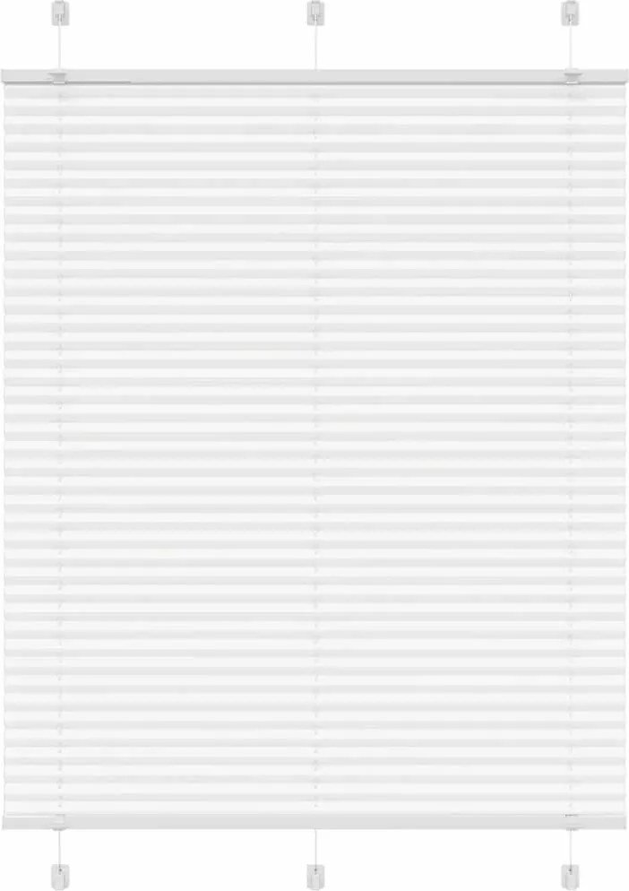 vidaXL Jaluzea plisată alb 105x100 cm Lățime țesătură 104,4 cm