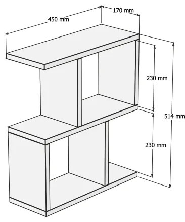 Măsuță laterală ZET 51,4x45 cm maro