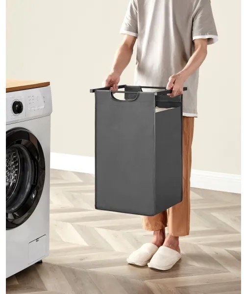 Coș pentru rufe REX maro/gri