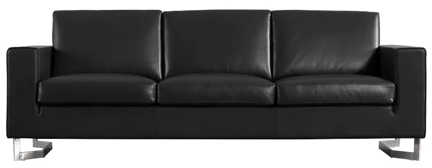 Canapea Herold, cu trei locuri, neagra