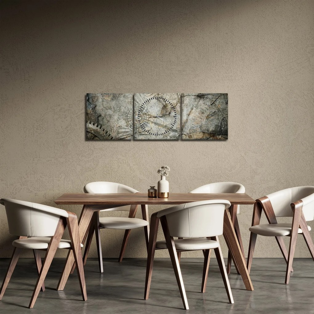 Tablou - Curgerea timpului (cu ceas) (90x30 cm)