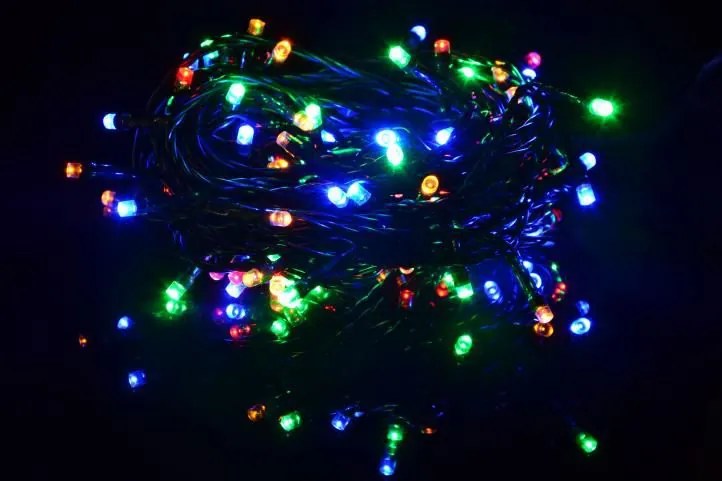 Lanț LED de Crăciun - 10 m, 100 LED, multicolor