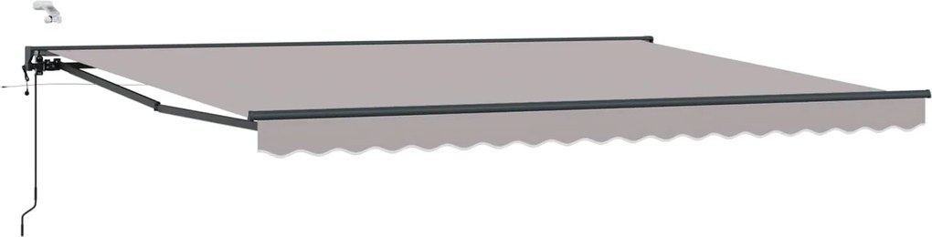 vidaXL Cort electric retractabil Gri deschis 4 × 3 m