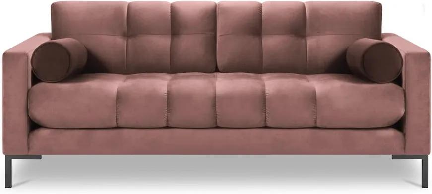 Canapea cu țesătură de catifea Cosmopolitan Design Bali, roz