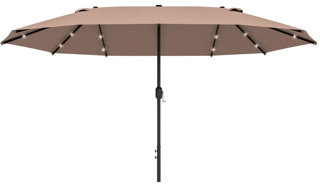 Outsunny Parasolar Oval Khaki 440 x 260 cm | Aosom Romania