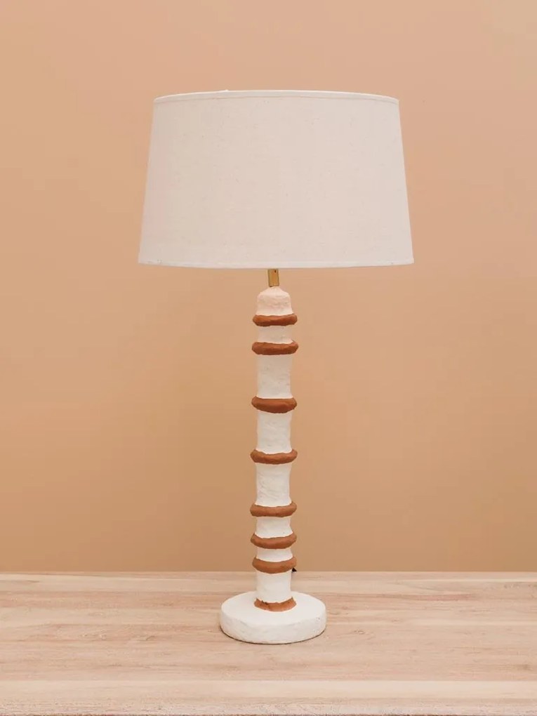 Lampa de masa, cu abajur din hartie mache, Mercadal