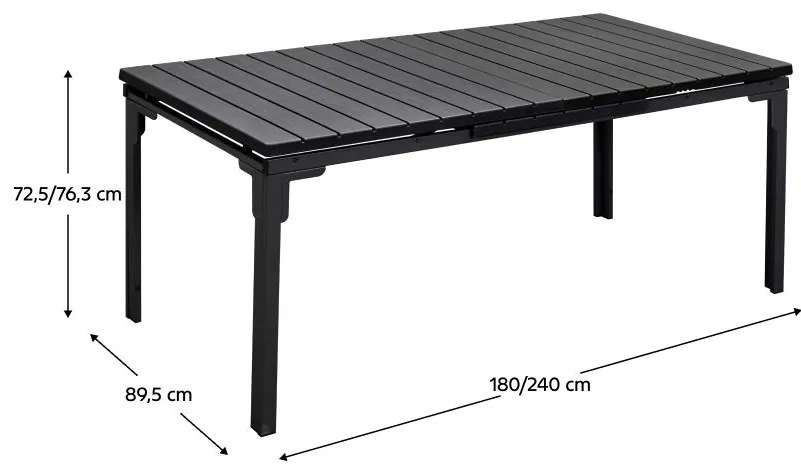Masă de grădină Mutuamente (negru) (pentru 8-10 persoane). 1116416