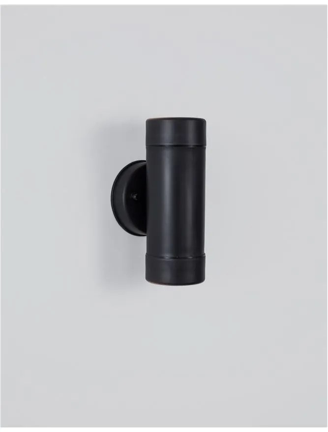 Aplica moderna de exterior cu iluminat ambiental up/down IP44 LIMBIO II neagra