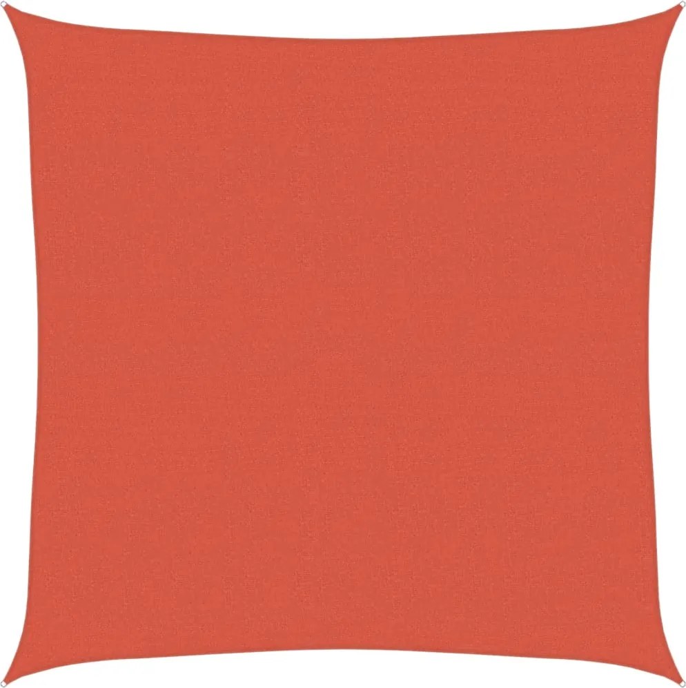 vidaXL Pânză parasolar, cărămiziu, 5 x 5 m, HDPE, 160 g/m²