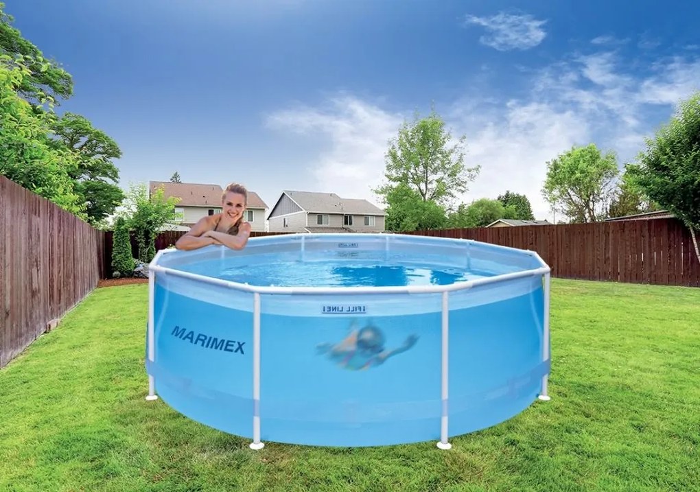 Piscină MARIMEX Florida transparentă, 3,05 x 0,91 m