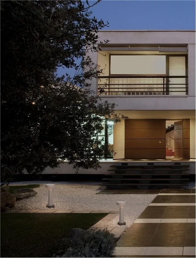 Stalp LED din ciment pentru exterior IP65 Cram White H-30cm