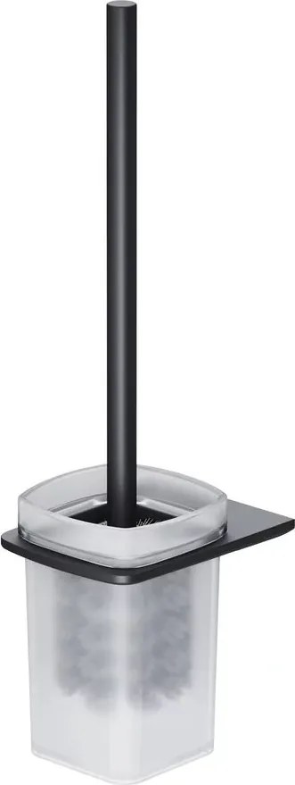 Perie WC cu suport AM.PM Inspire 2.0 negru-sticla mata