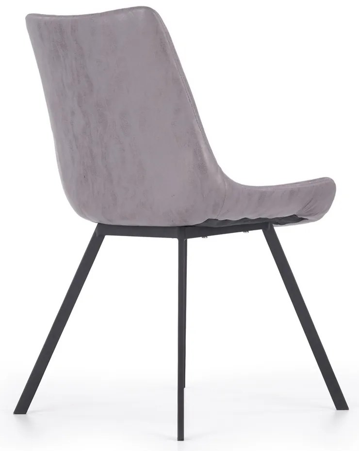 Scaun de bucaterie Alfredo, gri/negru