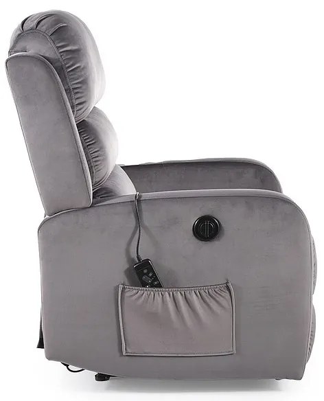Scaun de masaj Mauri Velvet II, gri