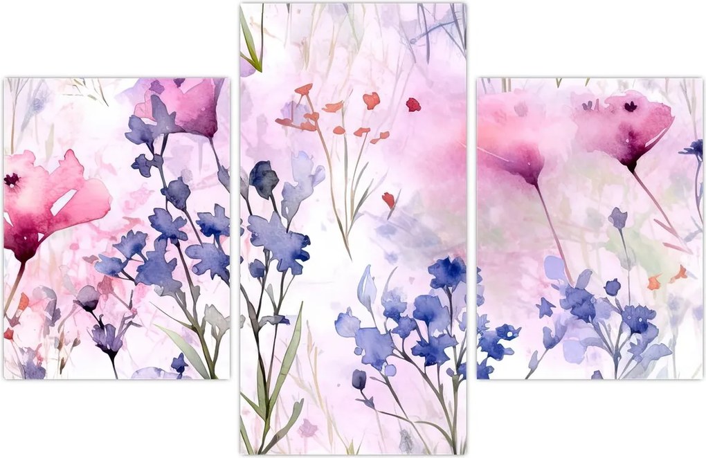 Tablou - Acuarelă pajiște (90x60 cm)