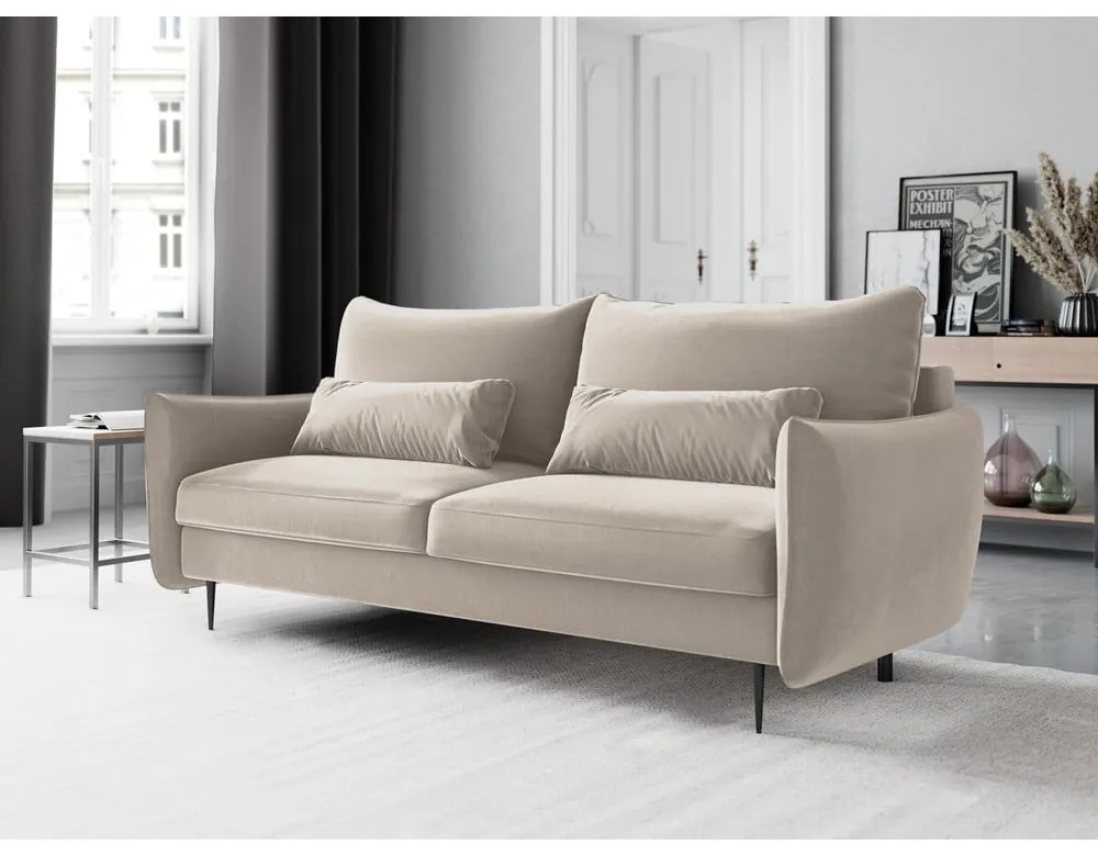 Canapea extensibilă cu spațiu de depozitare Cosmopolitan Design Vermont, bej