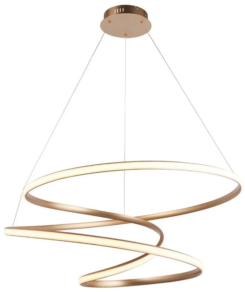 Endon 97639 - Lustră LED reglabilă suspendată pe cablu TWIRL LED/88W/230V 3000K, aurie