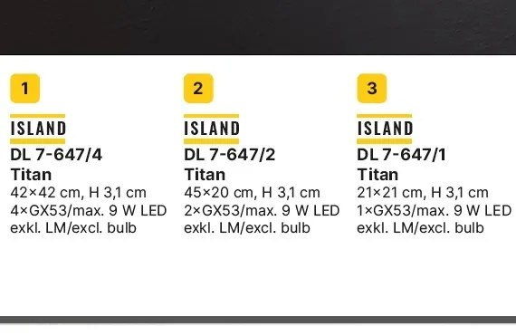 Plafoniera LED moderna tip spot aplicat Island