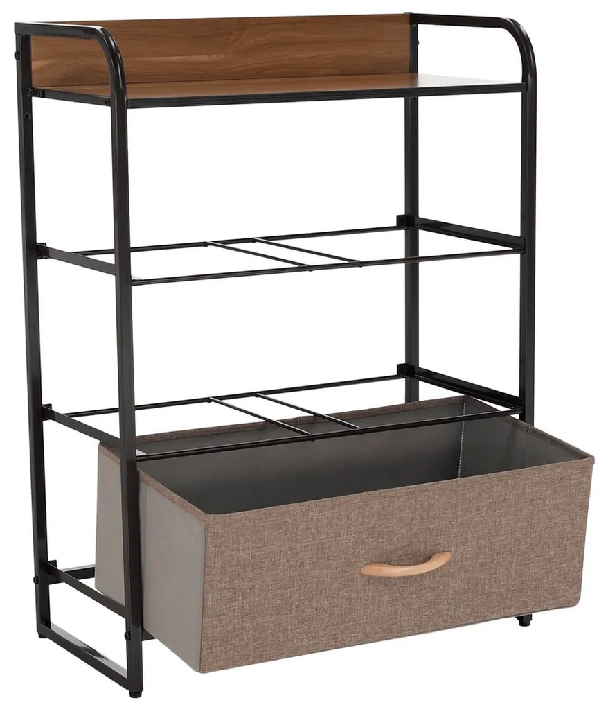 Comodă cu sertare din material textil HAZEL TIP 2,maro, M