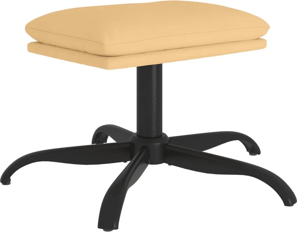 vidaXL Taburet, crem, 60x60x36 cm, microfibră