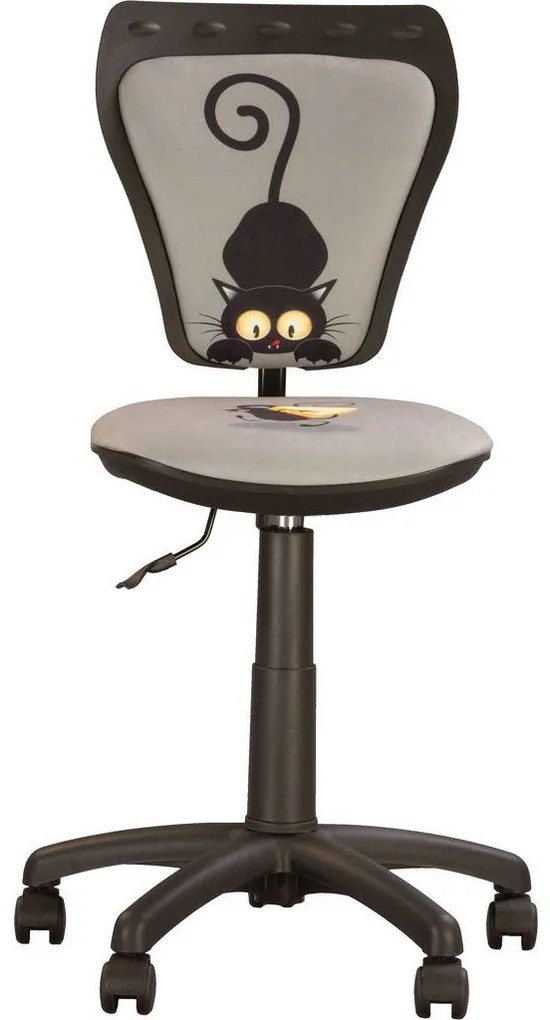 Scaun de birou pentru copii Ministyle Cat-and-Mouse, stofa fantasy cu model