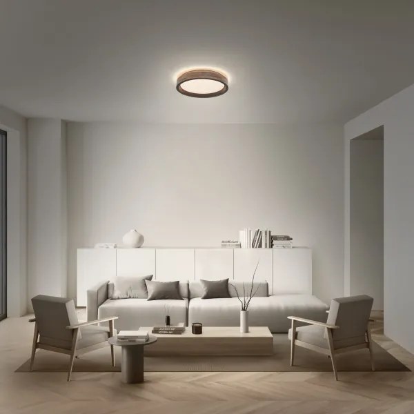 Osram -LED Plafonieră LED dimabilă MARIANO LED/16W/230V Ø 31 cm stejar/negru
