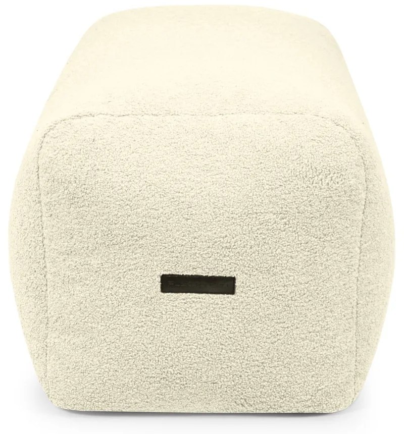 Fotoliu bean bag crem cu tapițerie din țesătură bouclé Plus 100 Lounge – SLOWDOWN