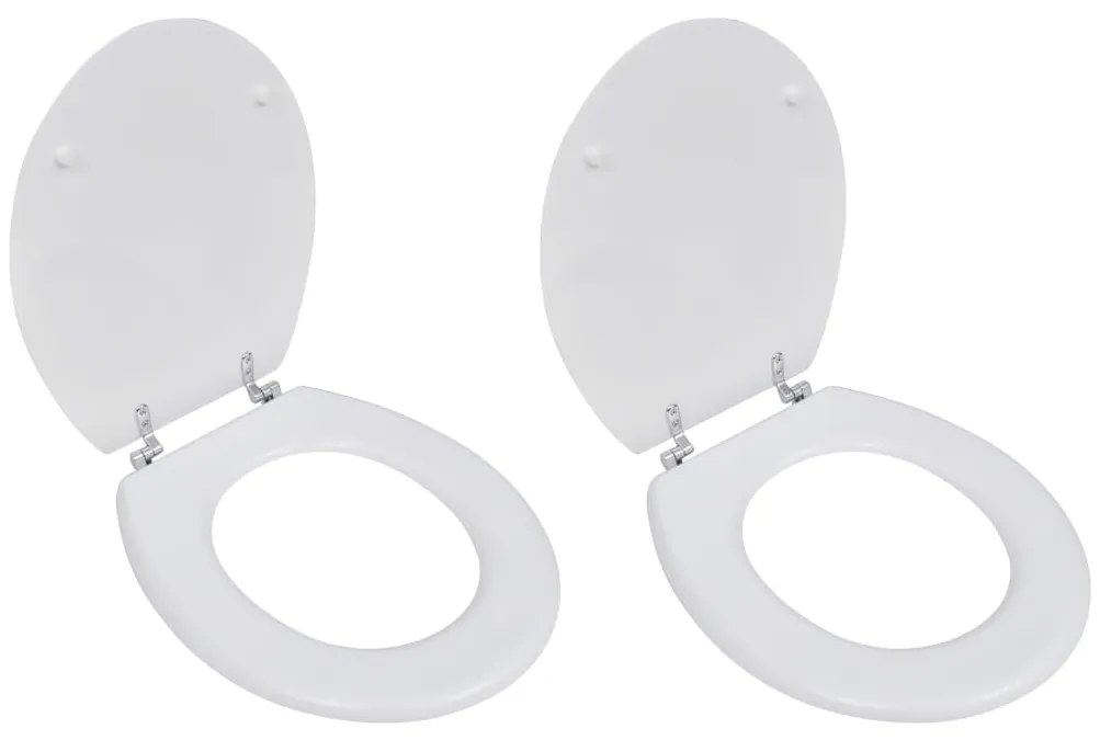 vidaXL Capace WC, 2 buc., alb, MDF