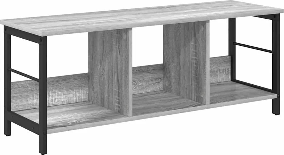 vidaXL Raft pentru cărți Gri Sonoma 102 x 32 x 40,5 cm Lemn compozit