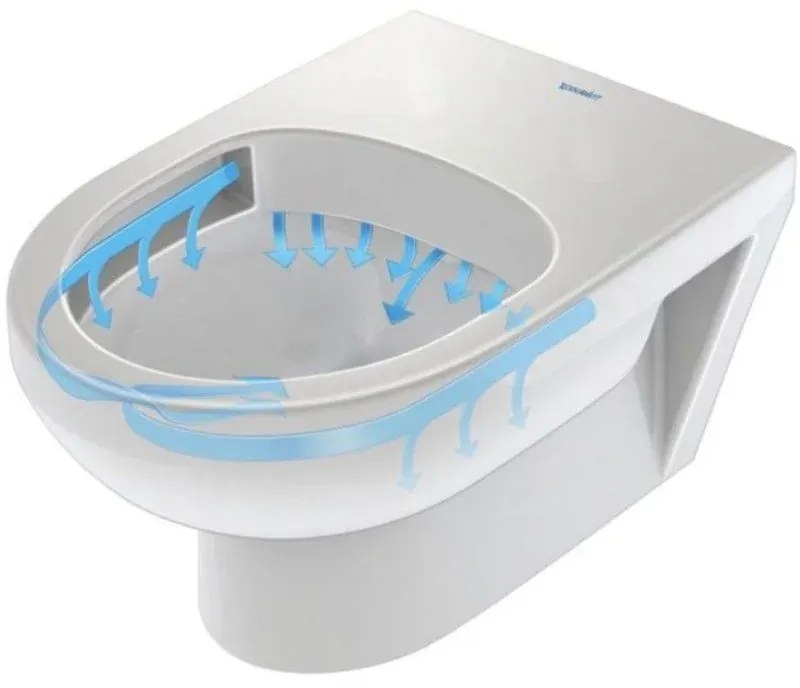 Set Vas WC suspendat cu capac soft close Duravit Durastyle Rimless 37x54 cm evacuare orizontala