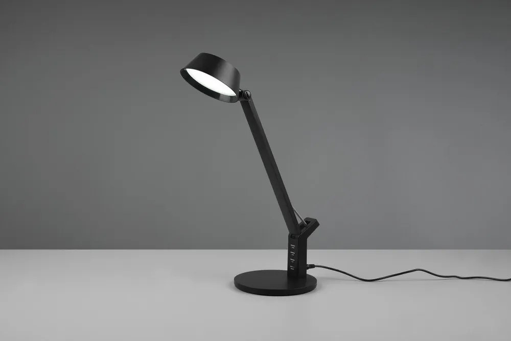 Veioză negru-mat LED cu intensitate reglabilă (înălțime 40 cm) Ava – Trio