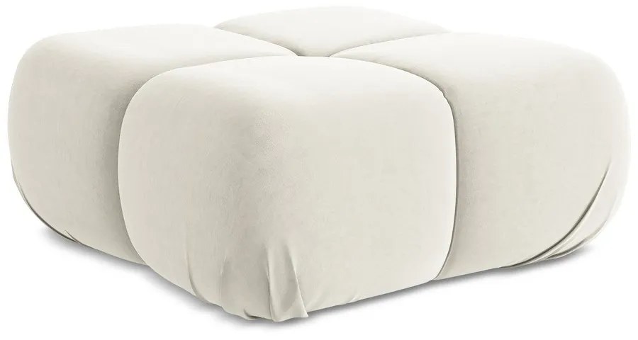 Taburet modular alb cu tapițerie din catifea Lokua – Makamii