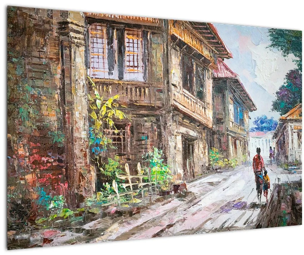 Tablou - Satul filipinez, Asia (90x60 cm)