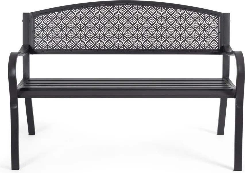 Bancă de grădină gri antracit din metal Lizette – Bizzotto