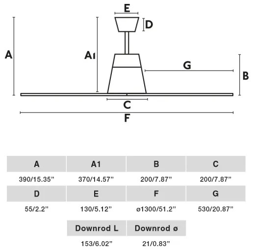 Ventilator de tavan FARO 34105 TYPHOON M maro/alb d. 130 cm IP44 + telecomandă