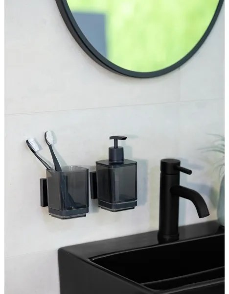 WENKO 71443800 - Pahar VACUUM-LOC QUADRO ED 7,5x10 cm, negru