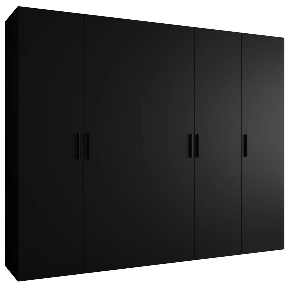 Dulap de haine 250 cm Borry 1 (Negru + Negru). 1125783