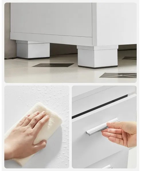 Dulap pentru baie NICO, alb